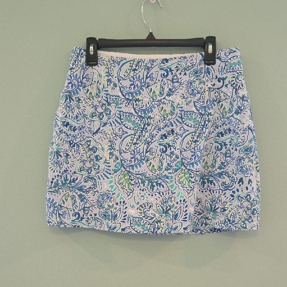 Weekend Routine Blue, Green And White Skort Size Large